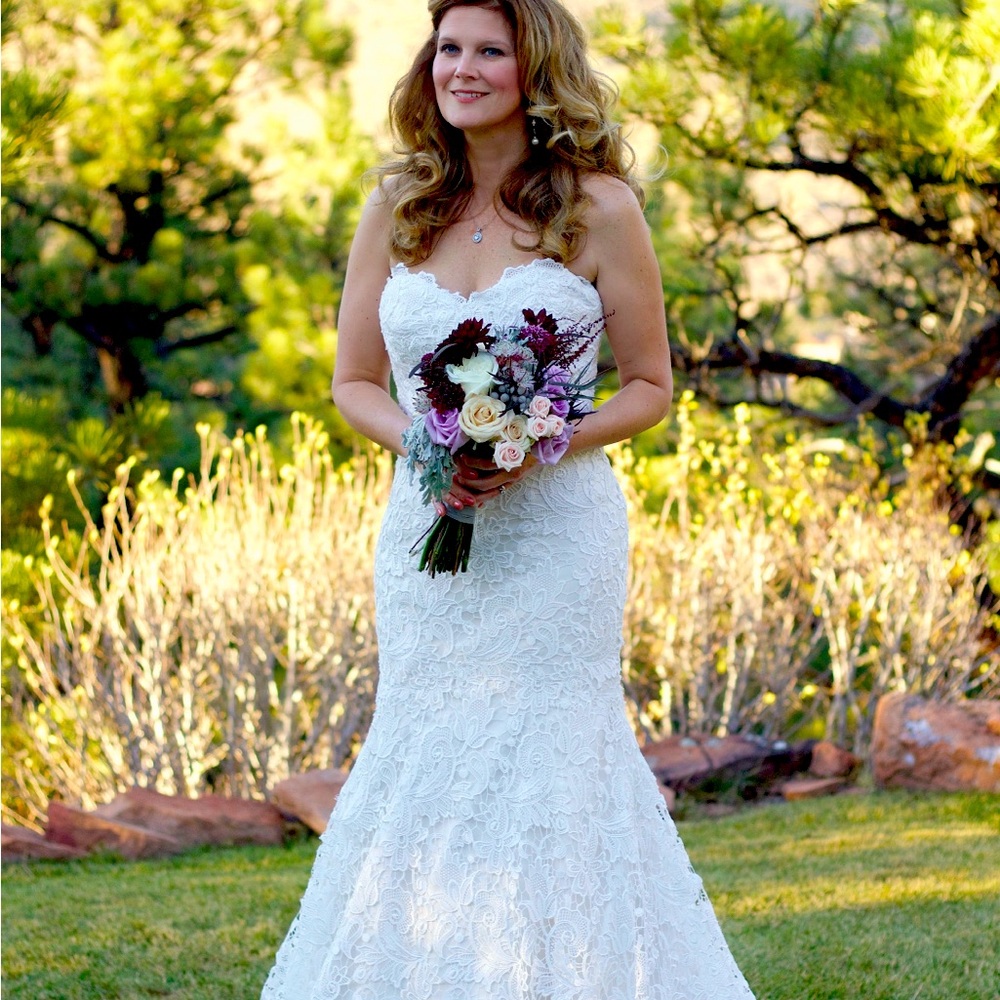 Martina Liana 2016 lace wedding dress.